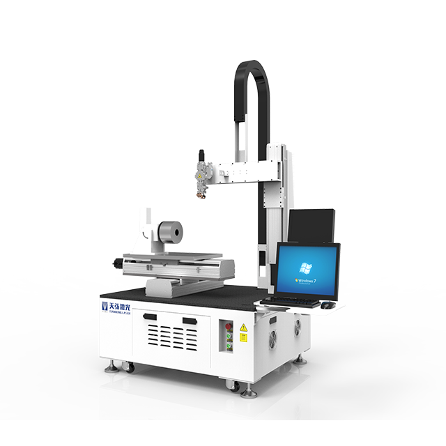 Saldatrice laser con piattaforma a quattro assi